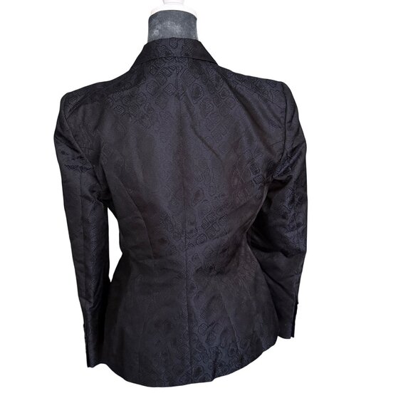 Hugo Boss Womens Black Blazer With Jacquard Patterning Button Closure - Picture 5 of 6